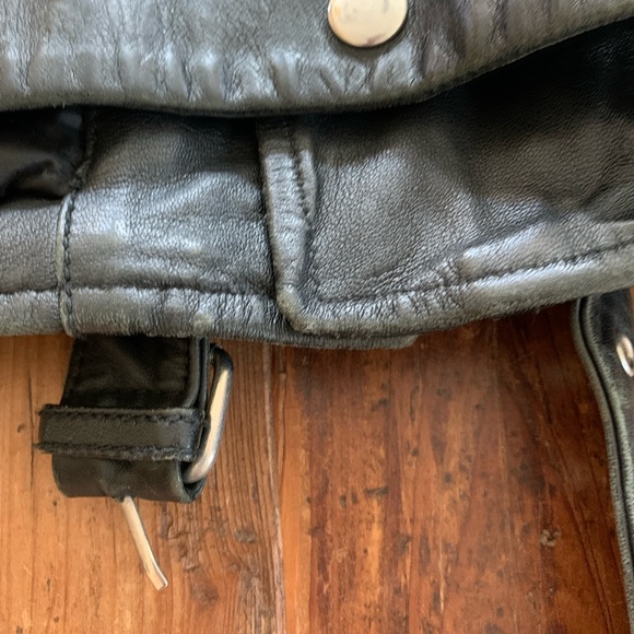 BLK DNM Black Leather Jacket, Sz S - Picture 9 of 9